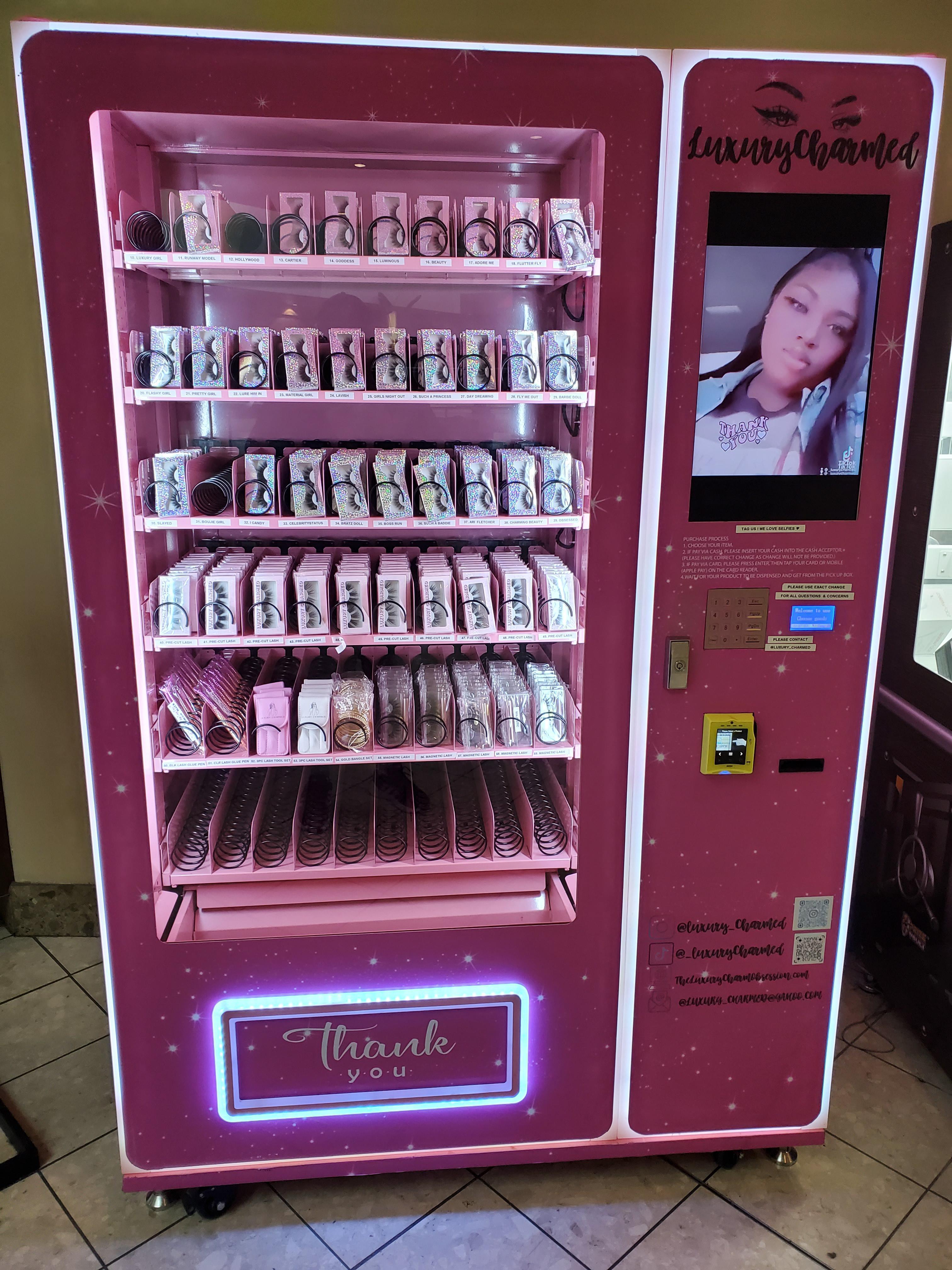 digital hair eyelash automatic dispenser with touch screen cosmetic beauty vending machine for for false lashes