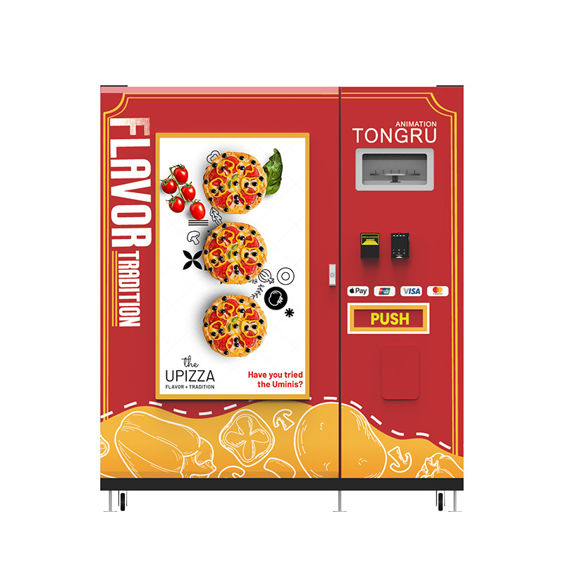 customized pizza vending machine distributeur pizza automat vollautomatisch pizza kiosk