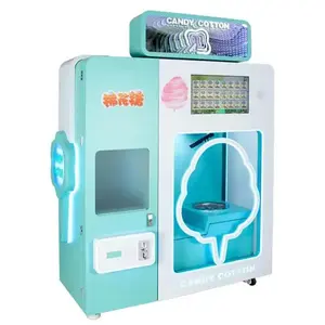 Intelligent 30 Flower Candy Floss Vending Making Machine Automatic Cotton Candy Vending Machine With Super Touch Advertising