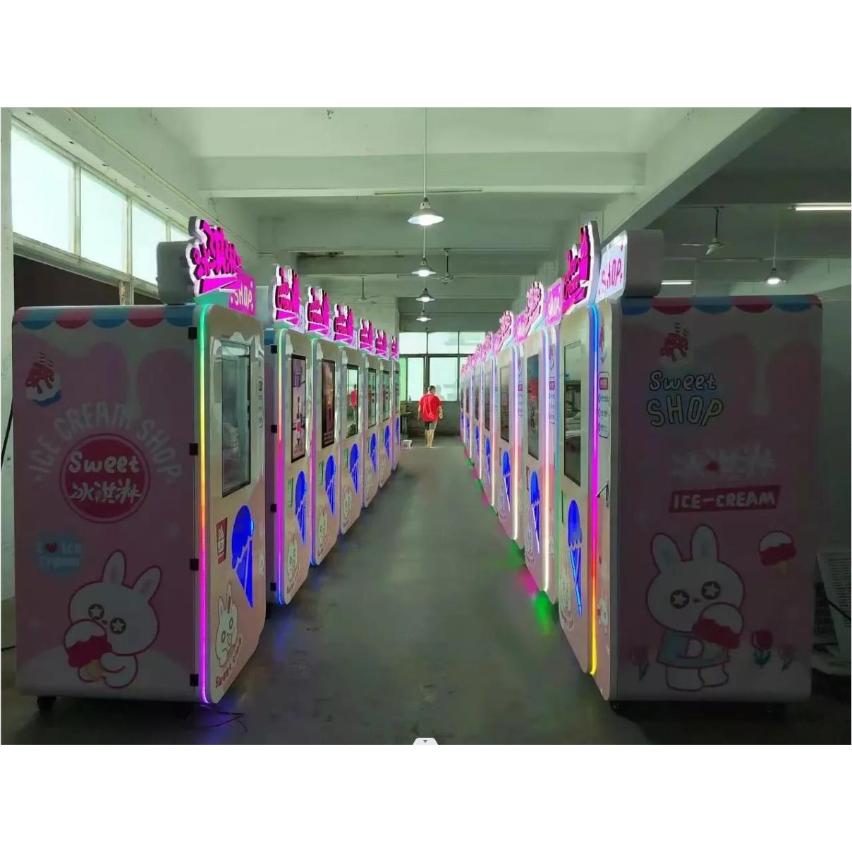 China factory ice cream vending machine singapore cute pink screen national modern korean ice cream maker vending machine