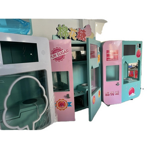 singapore flower cotton candy vending machine profession automatic robot fun marshmallow fairy floss machine candy floss vending