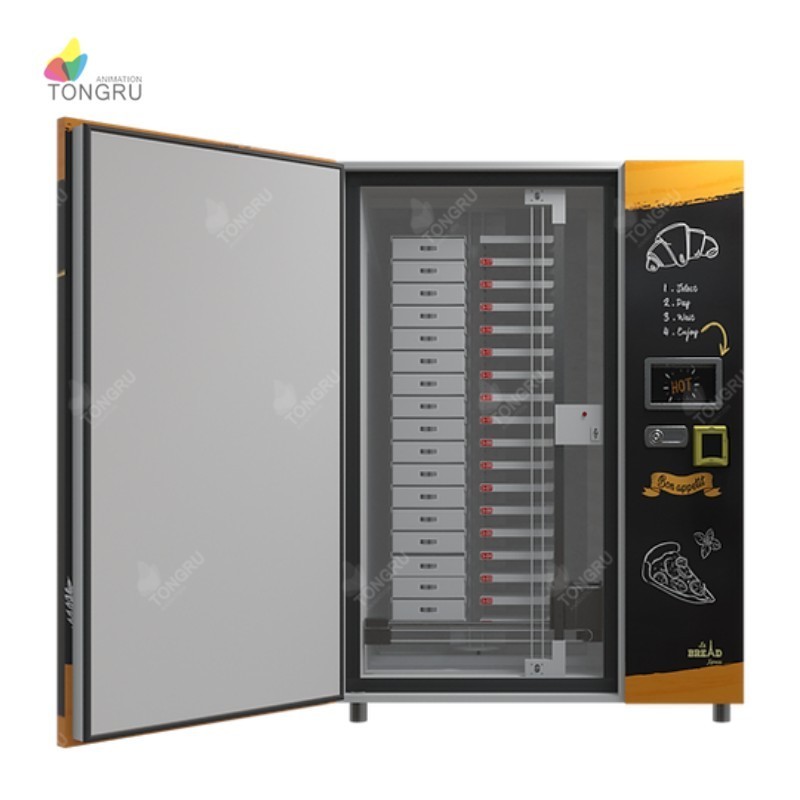 Automatic Food Bread Baking Vending Machines for Donuts and Bread Fresh Baked Vending Machine with Microwave Oven