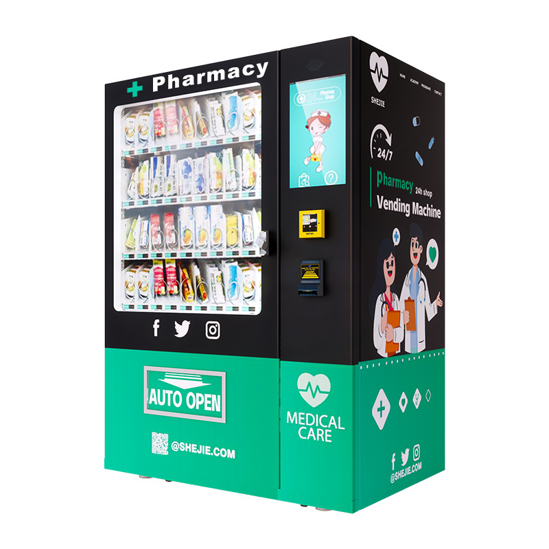 touch screen pharmacy drug vending machine distributeurs de boissons combo snack cool drink and coffee vending machine