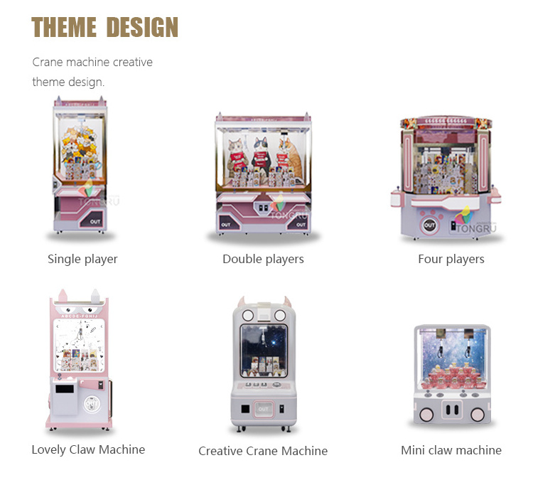 Summer Party blue claw game machine game center modern japanese custom design coin operated arcade claw crane machine