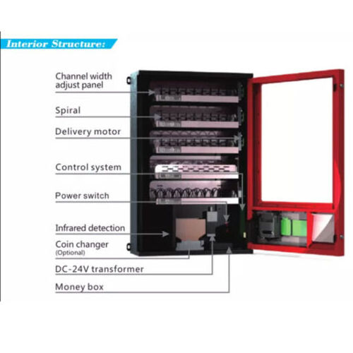 mini wall mounted vending machine with cheap price small OEM ultra strong combo vending for foods and drinks