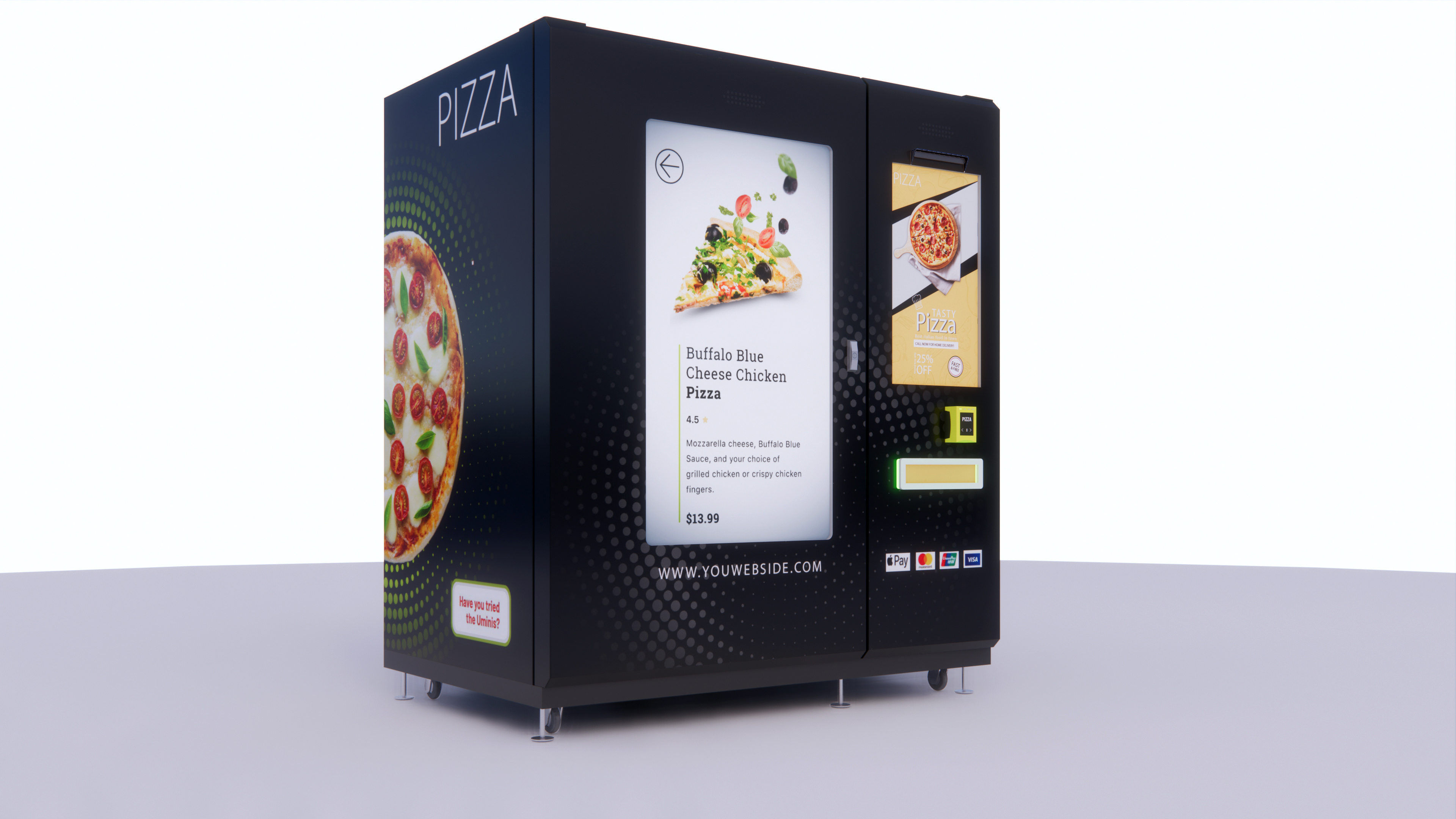 customized pizza vending machine distributeur pizza automat vollautomatisch pizza kiosk