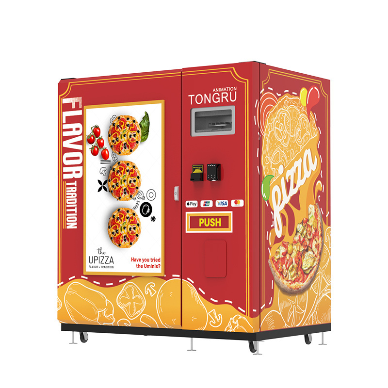 customized pizza vending machine distributeur pizza automat vollautomatisch pizza kiosk