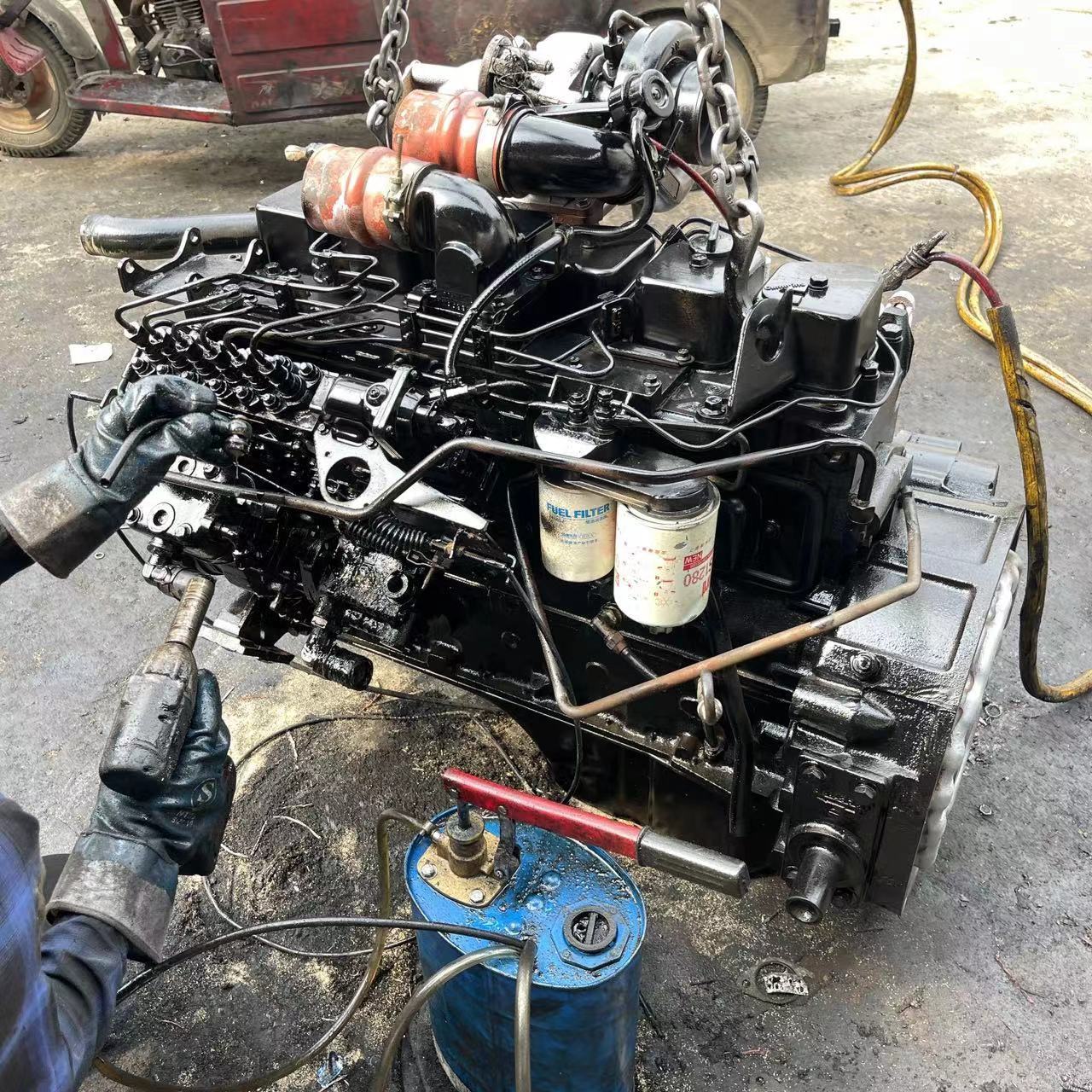 Construction machinery used/second hand Cum   mins 6BT engine for sale