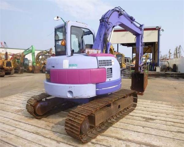 Nice Purple Color Japan Original Used Komatsu PC75 PC75UU PC75UU-3 Unique Purple Mini 7.5 Ton Excavator Small Micro Digger