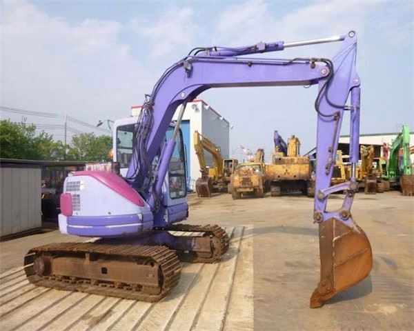 Nice Purple Color Japan Original Used Komatsu PC75 PC75UU PC75UU-3 Unique Purple Mini 7.5 Ton Excavator Small Micro Digger