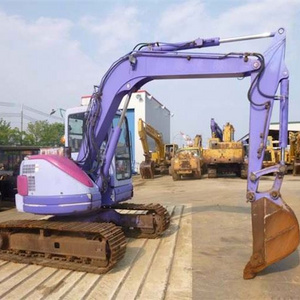 Nice Purple Color Japan Original Used Komatsu PC75 PC75UU PC75UU-3 Unique Purple Mini 7.5 Ton Excavator Small Micro Digger