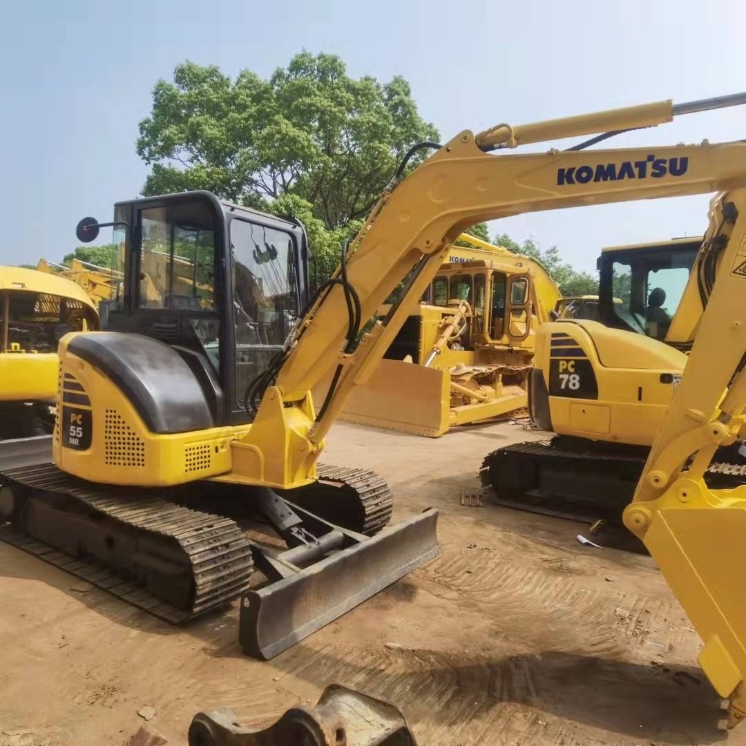 Used Komatsu PC55 PC55MR PC55MR-2 0.2m3 Bucket Capacity 5T Mine Track Hoe Trenching Home Garden Excavator