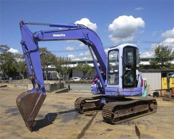 Refurbished Japan Original Used Komatsu PC75 PC75UU PC75UU-3 Unique Purple Color Mini 7.5 Ton Excavator Small Digger