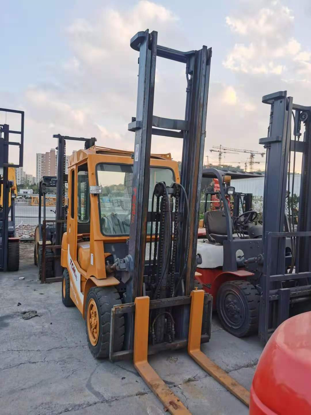 Second Hand Forklift 35 ton TCM FD350 Heavy Truck Forklift for Sale Cheap Price