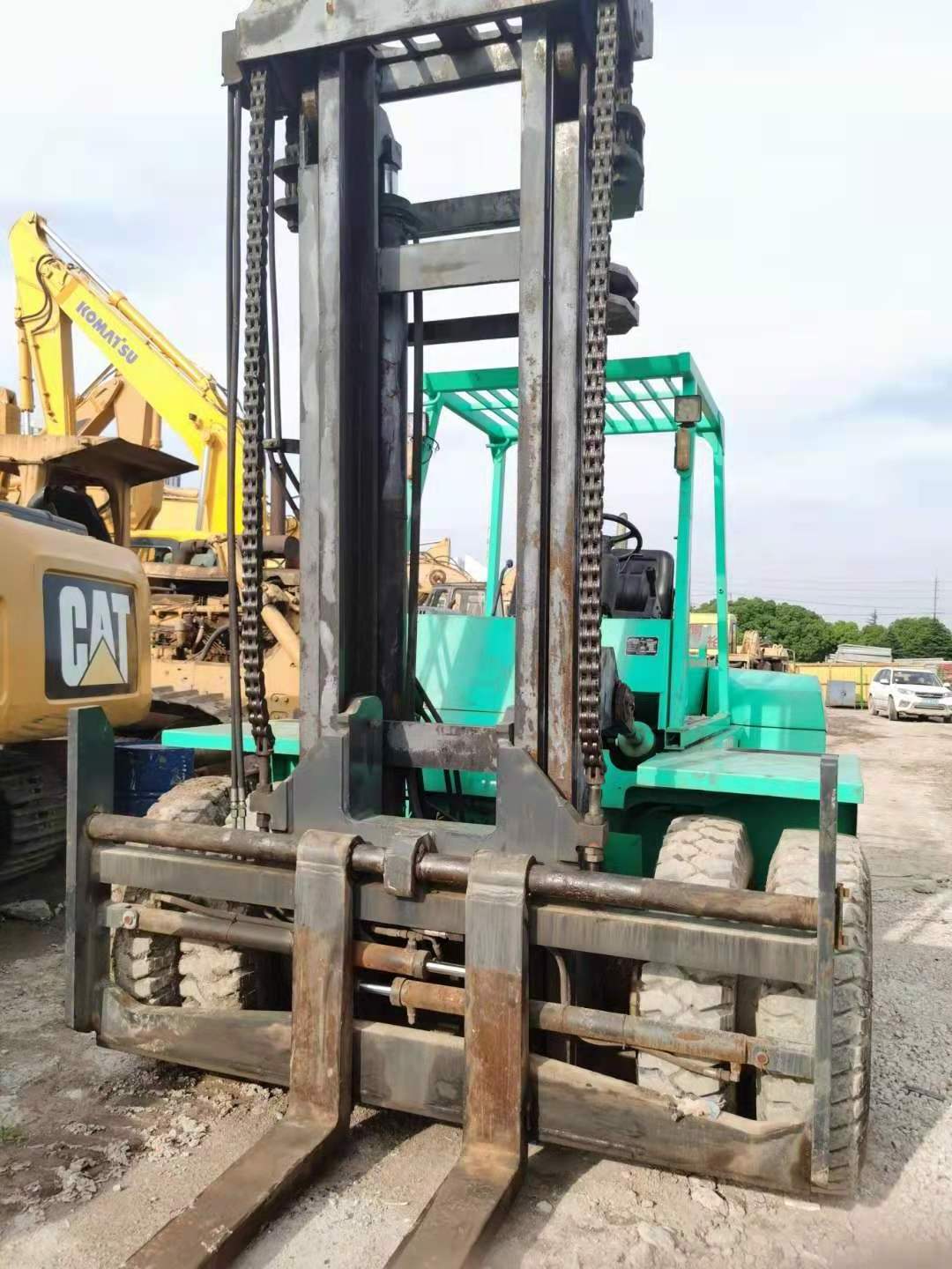 10 Ton Used  Forklift Second Hand Mitsubishi Brand FD100 Diesel Forklift Truck For Sale