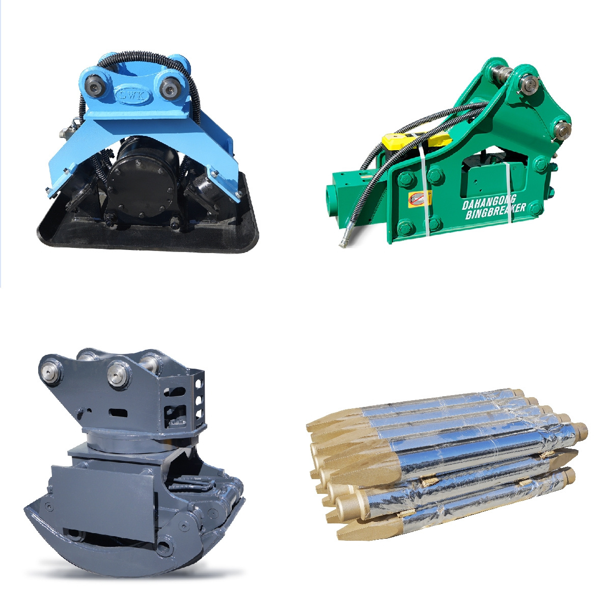 Construction machine parts excavator attachment hydraulic breakers hammer jack  hammer to break rocks