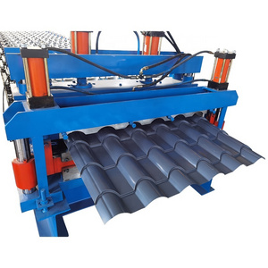 Fully automatic ODM customized 828 aluminium glazed tile metal siding roofing rion sheet roll forming machine