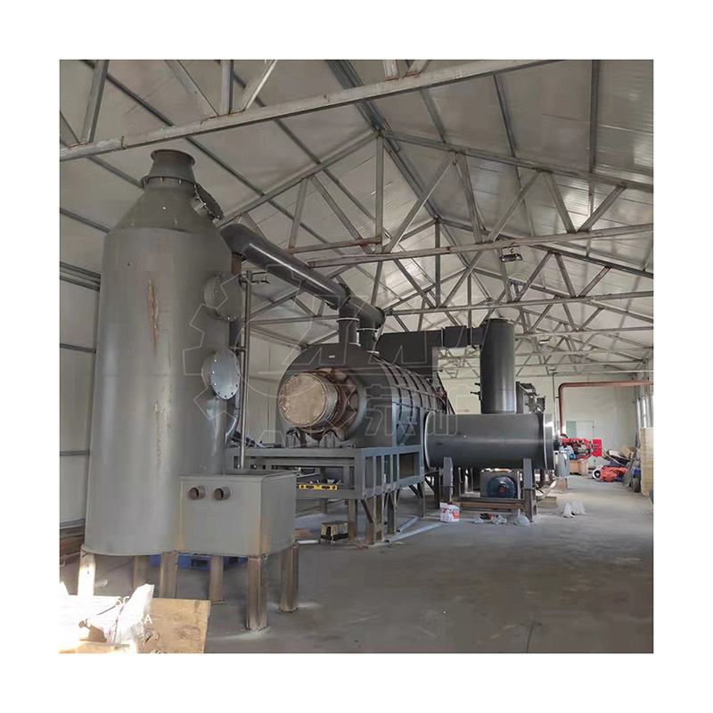 Continuous Smokeless Biomass Carbonization Furnace Wood Log Charcoal Making Machine For Sale