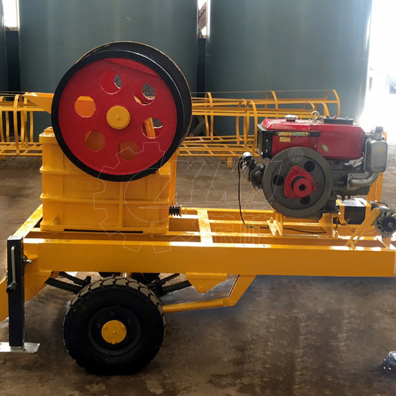 Jaw Crusher Rock Crusher 150x250 PE Model Small Mobile Mini Stone Low Mobile Stone Crusher with Diesel Engine 125mm Negotiable