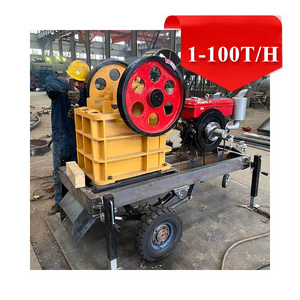 Mini Small Stone Rock Jaw Crusher Portable Mobile Mini Stone Rock Crushing Machine Low Price Diesel Jaw Crusher For Sale