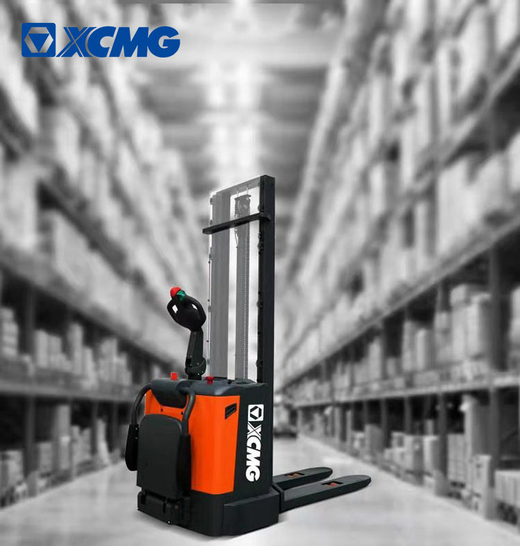 XCMG brand forklift electric stacking truck XCS-PW15 1.5 ton mini stacker forklift for narrow warehouse sale