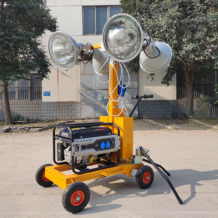 XCMG Official 5m 4*400W Manual Mast Diesel Generator Construction Metal Halide Lamp Mobile Light Tower Price for Sale