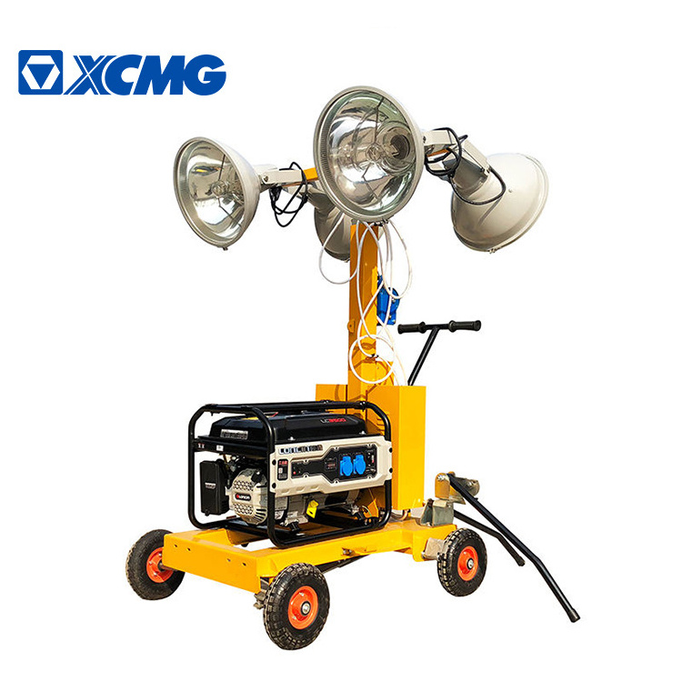 XCMG Official 5m Hand Push Lifting Telescopic Mobile Halogen Lamp Light Tower for Construction Site and Mining