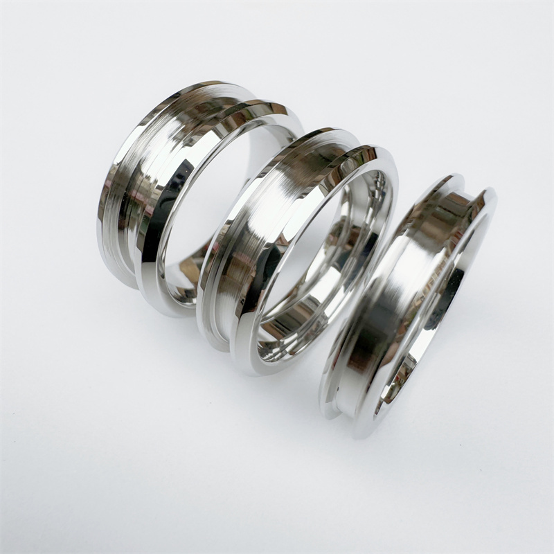 Wholesale 8mm 6mm 4mm Wide Men & Women Cobalt Chrome Ring Core 4mm 3mm 2mm Channel Blanks for Inlay ,Accept Custom Size