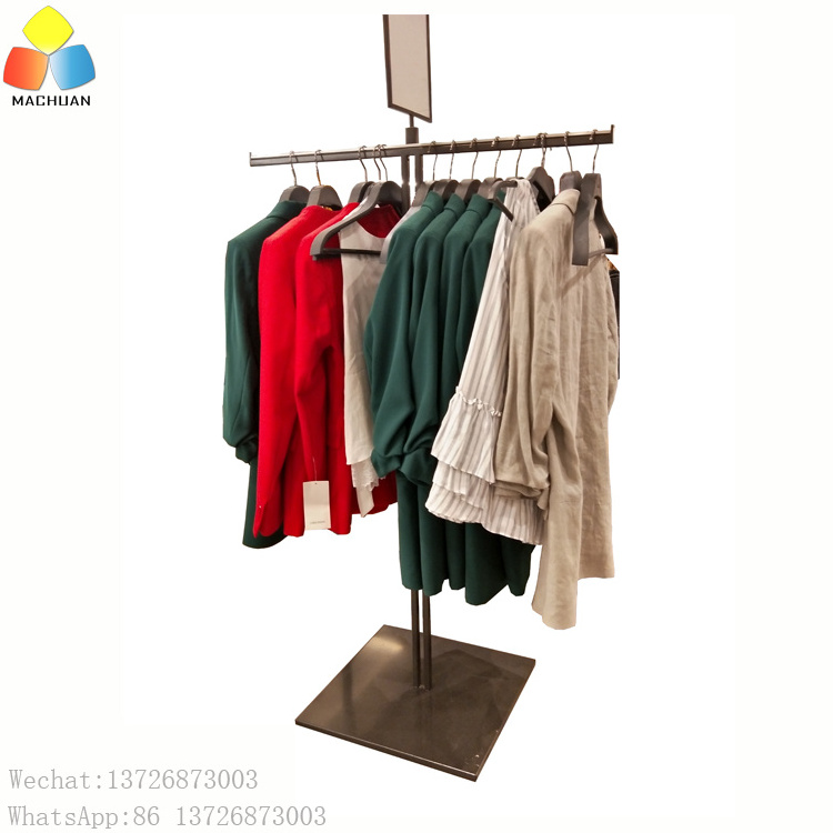 Metal Retail Clothing Store shelf Fittings Racks Display For Shop