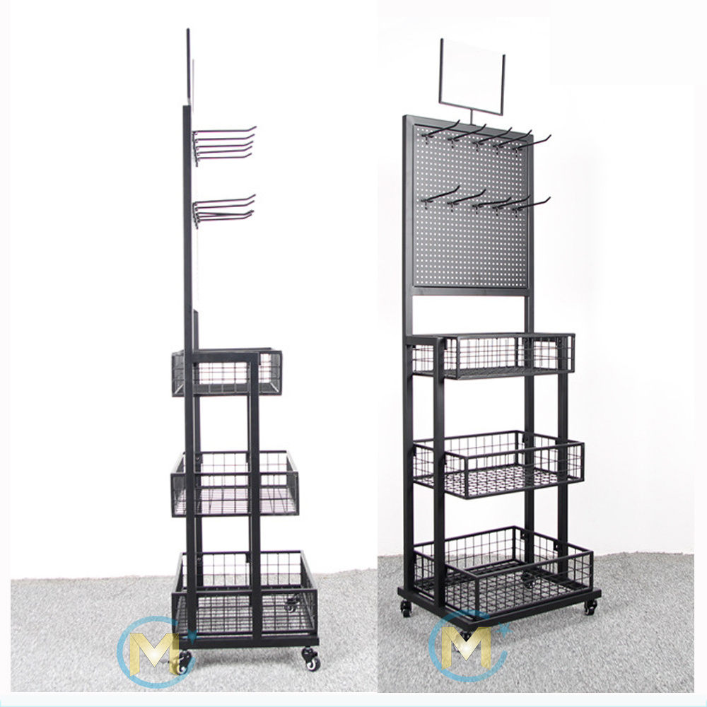 Retail Store Wire Metal Accessory Display Rack Umbrella Display Stand For Store Magazine Display Shelves