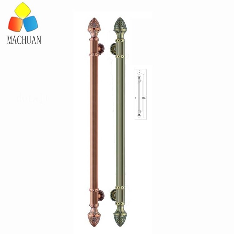 European style classical style  bronze modern door pull handle stainless steel gold door handle for star hotels