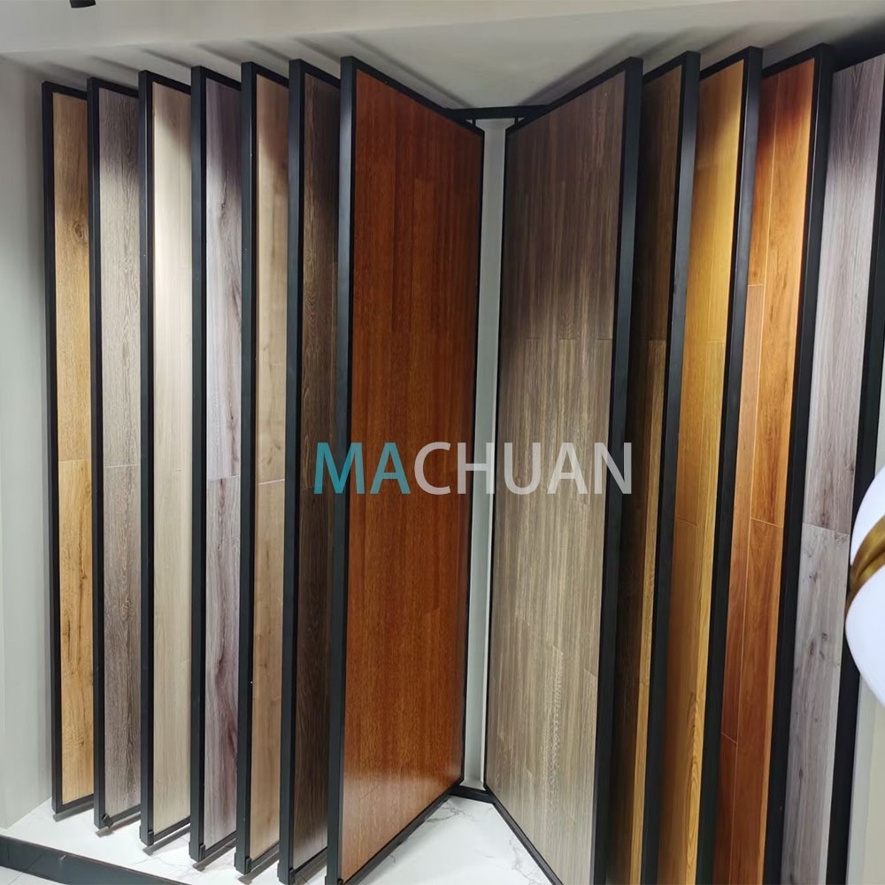 Metal sliding door display rack push pull door display tile rack sliding ceramic slab tile display for showroom