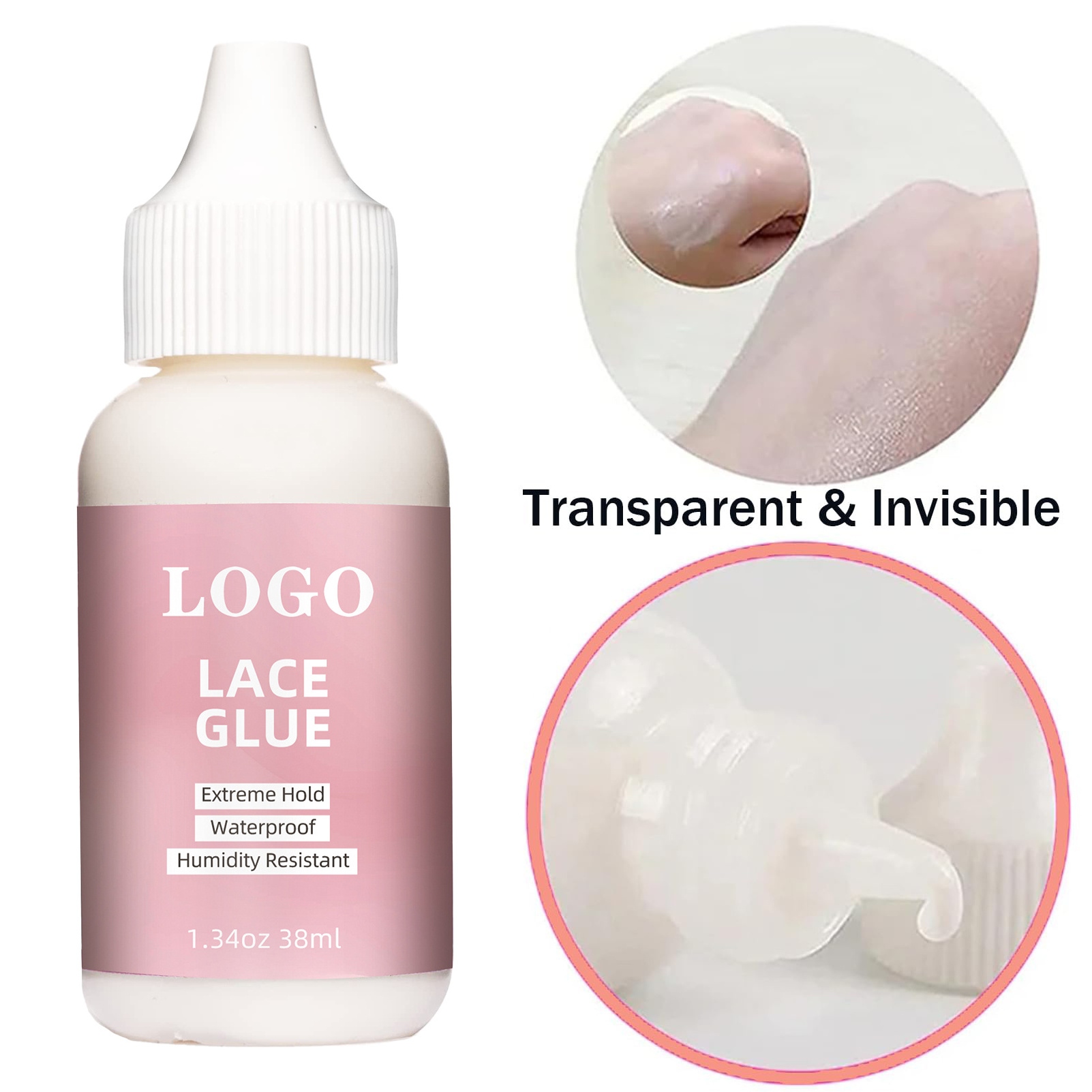 OEM Waterproof Strong Hold Hair Glue Wig Adhesive Melt Lace Glue Quick Dry Private Label Glue For Wig front clear