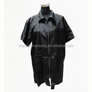 hair salon uniforms for beauty salon black nylon fabric