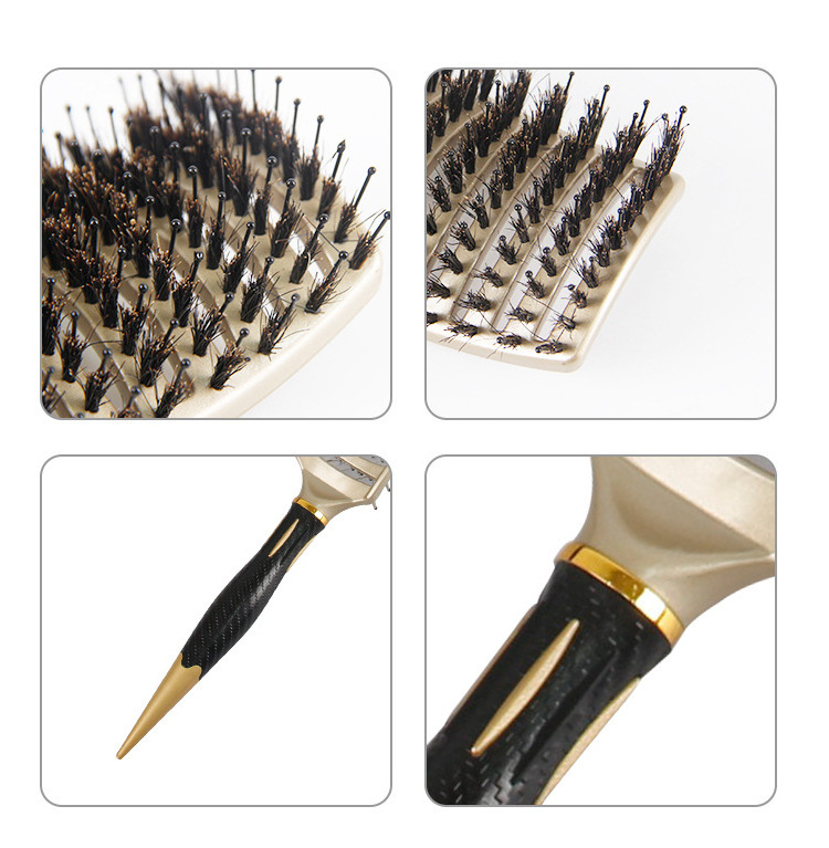 Wholesale Bristle Curly Hair Vent Brush Detangling Soaln Costom Logo   Lace Flask Wet Hair Brush