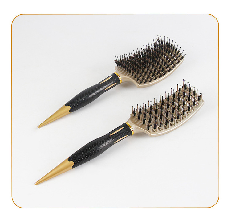 Wholesale Bristle Curly Hair Vent Brush Detangling Soaln Costom Logo   Lace Flask Wet Hair Brush