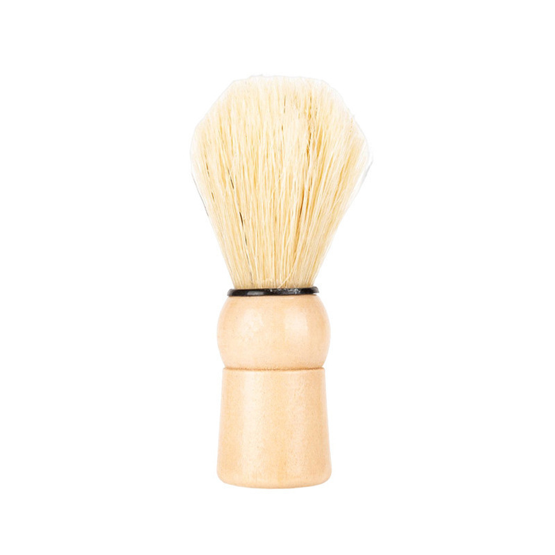 Eco Friendly Shaving Beard Brush Oval Sisal Barber Tools Wooden Beard Brush Men's Bristle Beard Duster Brush