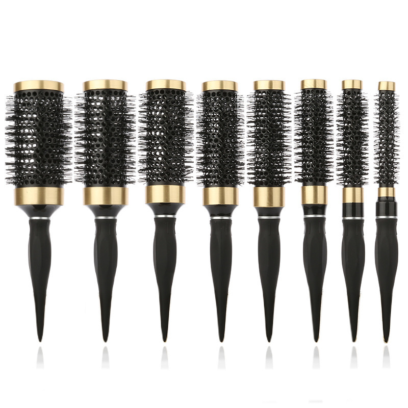 Professional Round Pointed Nylon Hair Painting Brush Set Dryer Ceramic Ionic Heat control Hair Brush