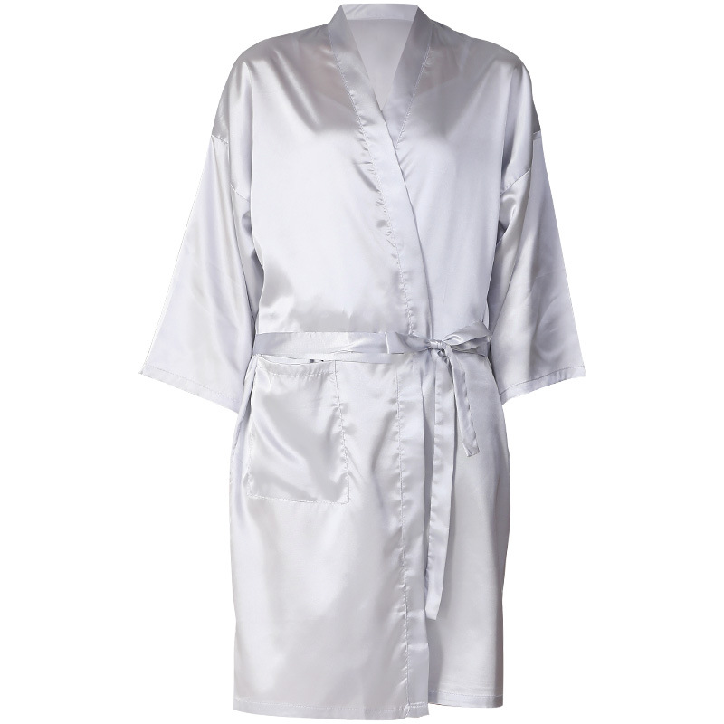 Hairdressing Barber Gown Salon Custom Logo Beauty Spa Waterproof Clients Robe Hair Kimono