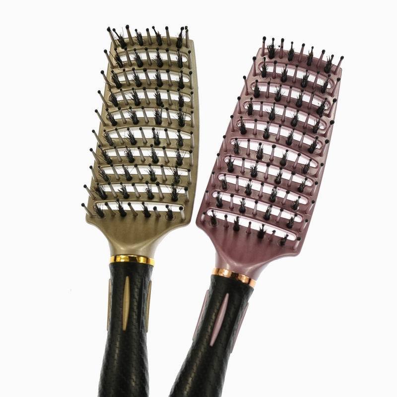 Wholesale Bristle Curly Hair Vent Brush Detangling Soaln Costom Logo   Lace Flask Wet Hair Brush