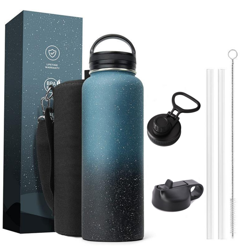 Stainless Steel Double Wall Vacuum Portability Hot Wide Mouth Water Bottles Steel Insulated Water Bottle Outdoor Water Bottle