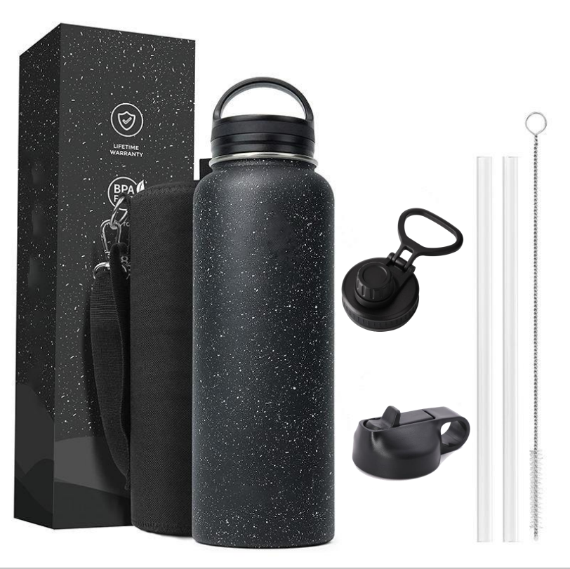 Stainless Steel Double Wall Vacuum Portability Hot Wide Mouth Water Bottles Steel Insulated Water Bottle Outdoor Water Bottle