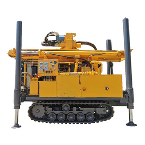 Made China 180m crawler air compressor mud pump water well drilling equipment drilling rig water drilling rig