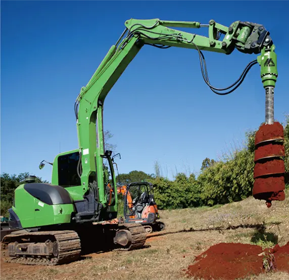 Hydraulic  Digger Concrete Auger For Dirty Sandstons Farm 1000Mm Soil Auger Drill