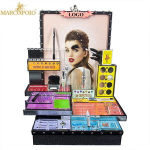 Countertop Eyelashes Acrylic Cosmetic Display Stand Custom Multifunction Makeup Display For Store