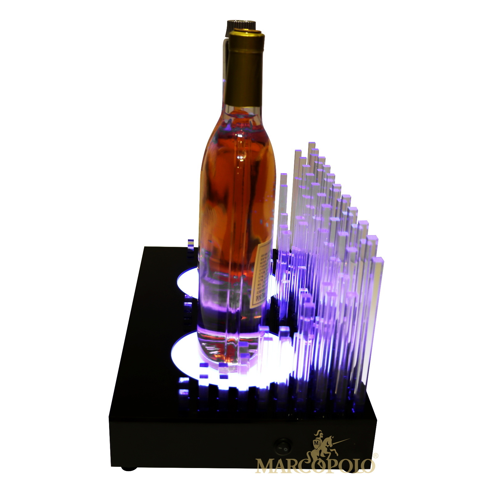 Customized Wine Display Racks LED Bottle Display Base Glorifier VIP Display Bottle Racks LED Wine Stand For Night Club Bar