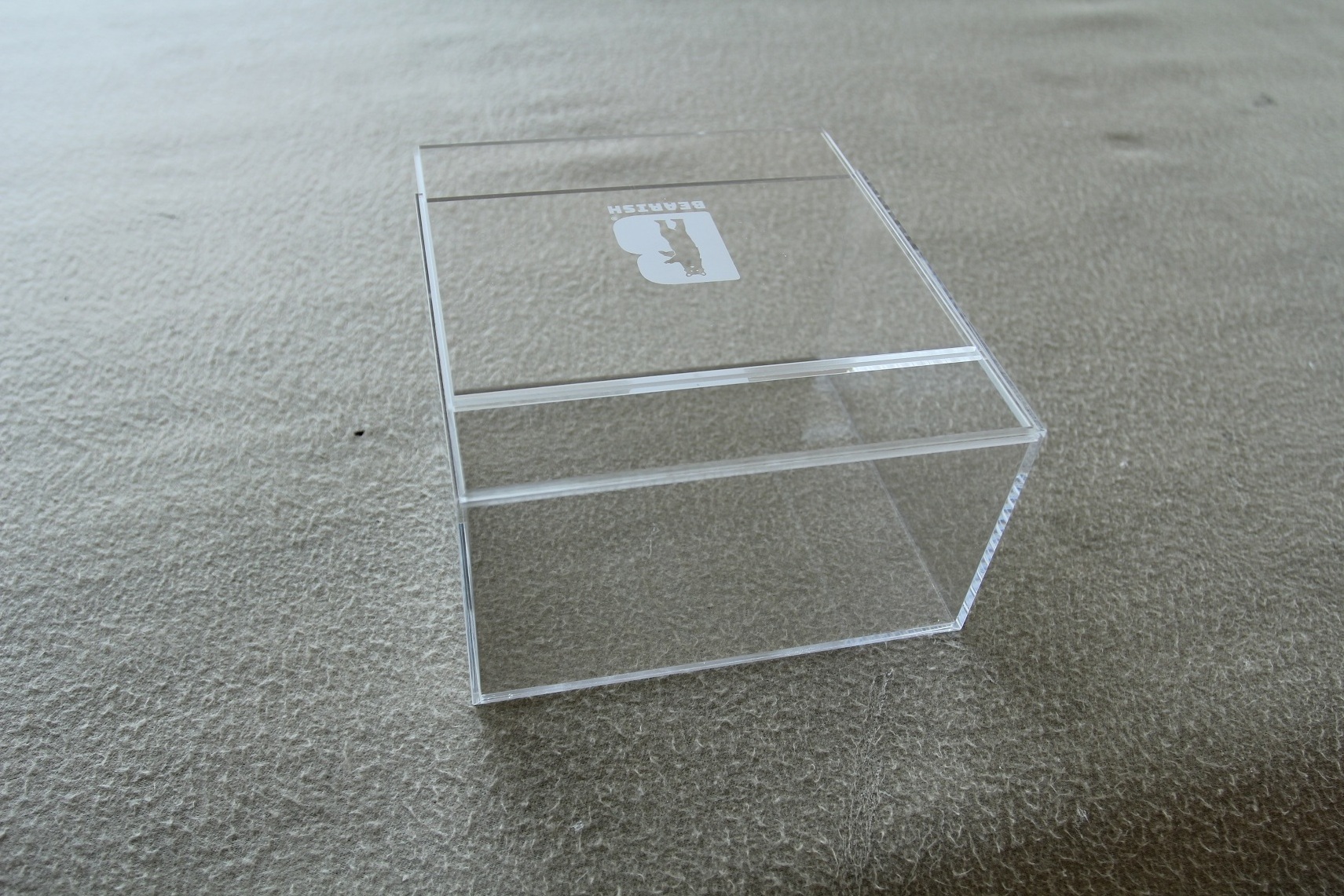 Custom plexiglass transparent clear acrylic box with sliding lid