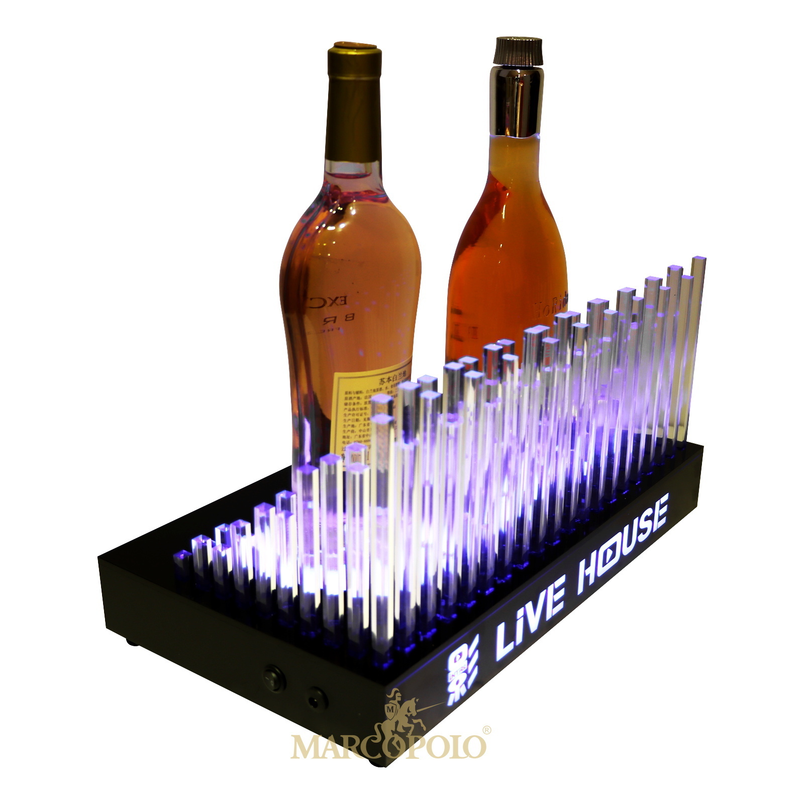 Customized Wine Display Racks LED Bottle Display Base Glorifier VIP Display Bottle Racks LED Wine Stand For Night Club Bar