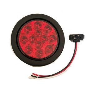 E4 ADR DOT 4inch Round 12V Volt Led Truck Tail Lights Led Truck Trailer Light Waterproof Universal Led Light, with 3pin Plug