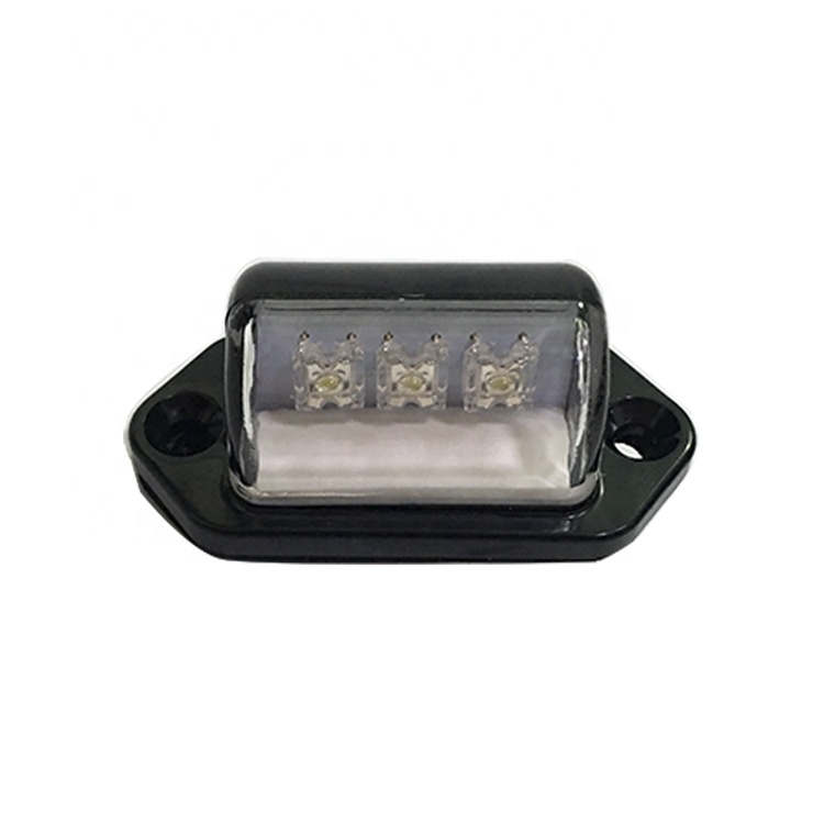 10-30V 3LEDs clearance lighting, 6000K White submersible boat trailer license plate light kits